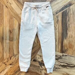 Sonneti London Big Kids Essential Jogger Pants - Small - Cream/Off White - Cozy